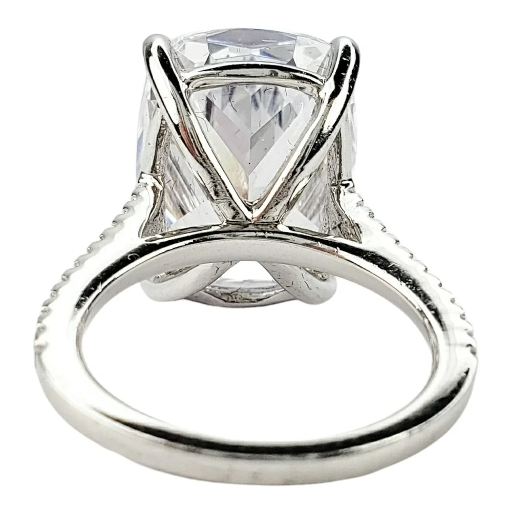 Vintage Cocktail Ring Sterling Silver 925 Size 5 Topaz Cushion Cut Statement